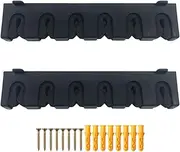 AIMALL 12.4in Fishing Rod Holder Wall-Mounted Vertical Horizontal Storage Rack with Durable Plastic Construction for Fishing Gear Organisation and Protection