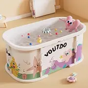 Baby Folding Bathtub Portable Infant Toddler Bathing Tub Non Slip Travel Bathtub Mini Swimming Pool Folds to Store Easy to Clean No Assembly Required(120cm/47.2in)