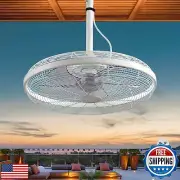 AHAWILL Outdoor Ceiling Fans with Lights, 20'' Gazebo Fan, Plug in Ceiling Fa