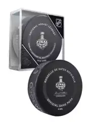 2021 NHL Stanley Cup Final Game (Three) Lightning vs Canadiens Game Puck W/Cube