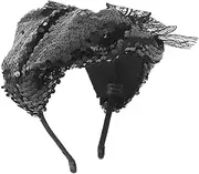 [VICASKY] Fascinator Hat Headband for Women Vintage Sequin Design for Weddings Tea Parties Banquets Lightweight Decorative Headdress for Special Occasions Performances