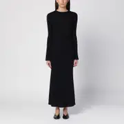 [Roberto Collina] Black ribbed wool dress M Black