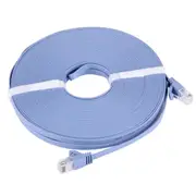 Cat6 Ultra-Thin Flat Ethernet Network Lan Cable Length: 20M(Blue)