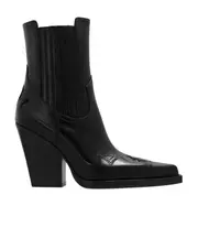 Paris Texas Dallas Pointed-Toe Cowboy Boots 36,37.5,37,38.5,38,39,40 Black