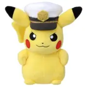 Pokemon Captain Pikachu stuffed toy plush doll Takara Tomy 8.6" Japan NEW F/S