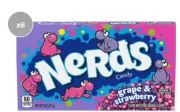 909437 6 x 141g THEATRE BOXES NERDS STRAWBERRY & GRAPE FLAVOUR TINY CANDY