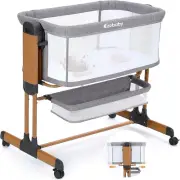 3-In-1 Rocking Bassinet for Baby Adjustable Baby Bassinets Bedside Sleeper with