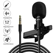3.5mm Computer Microphones Mini Lavalier Mic Tie Clip Lapel PC Microphone