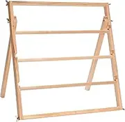 yuksok Wooden Ribbon Organizer Display Rack Holder 3 Tier Sewing Thread Organizer Spool Rack for Cake Shop