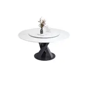 Ciara Ceramic/Marble Round Dining Table/Lazy Susan