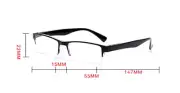 Reading Glasses Ultra Light Half Frame Men TR90 Reinforced Hinge +300