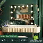 Makeup Mirror Vanity Hollywood Style W/ 12 LED Light Sensor Touch Control Mirror