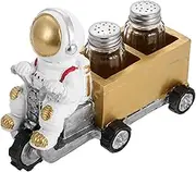 LUOZZY Resin Astronaut Spice Jar Holder Space Themed Table Decoration Creative Astronaut Spice Jar Astronaut Figurine Condiment Holder for Home Restaurant