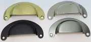 Hoosier Style Heavy Stamped Brass Bin Pull nickel brushed oil kitchen drawer pul