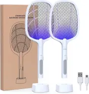 RELIABLE for YOU - Bug Zapper Racket, 2-In-1 Rechargeable Electric Fly Swatte...
