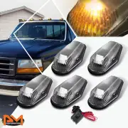 5Pcs Cab Roof Running Light W/Switch Black Yellow LED For 80-96 F-Series Pickup