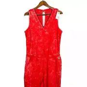 NEW! Lane Bryant Livi Activewear Jumpsuit Romper Sleeveless Salmon - 14/16