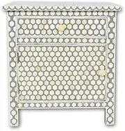 Dove Grey Hexagon Inlay Cupboard