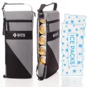 Golf Cooler Bag with Ice Packs - Holds 6 Cans or 2 Bottles - Insulated