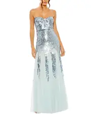Mac Duggal Sequin Mesh Gown