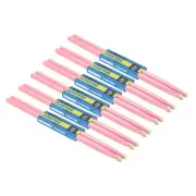 6 Pairs Maple Wood Drumstick Anti Slip Drum Stick 5A Pink for Drumming Musical