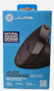 New JLab JBuds Ergonomic Mouse Multi-Device Vertical Mouse Black