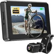 PARKVISION Bike Mirror,1080P AHD Bicycle Rear View Camera with 4.3''Screen,360°Rotatable Bracket DIY Installation Bike Handlebar Mirror,Crystal Night Vision with 110°Appropriate Angle for Most Bikes