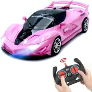 Remote Control Car, Pink RC Cars for Girls, Rechargeable Racing,