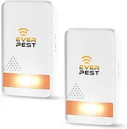 Ultrasonic Pest Repeller - Easy Humane Way to Repel Rodents, Ants, Cockroaches, Bed Bugs, Mosquitos, Fruit Flies Flea Mice, Spiders Bats Mouse Rat - Eco-Friendly Safe for Humans Pets Indoor 2 Pack