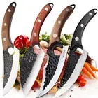 Chef Knife, Hand Forged Serbian Butcher Knife with Holster Meat Cleaver Knife AU