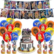 Sing 2 Birthday Decors Cartoon Theme Birthday Decorations Balloons Cake Topper Banners Set -NMAOV