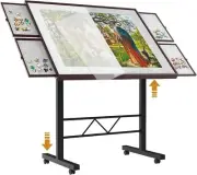 Jigsaw Puzzle Table 1500 Pieces,Adjustable Height&Up Puzzle Board with Cover