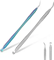 BOHUIZ 2 PCS Lash Lift Tool, 2 in 1 Eyelash Separator Tool with Comb Stainless Steel Lash Lift and Tint Kit Professional Lash Lift Supplies Lash Lift Rods Eyelash Separator Tool with Separating Comb