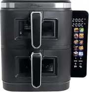 [HEALTHY CHOICE] 2400W 11L Multifunctional Double Decker Digital Dual Zone Air Fryer with Foldable Coloured Screen