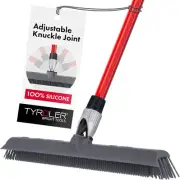 Silicone Broom & Squeegee 40Cm - 100% Silicone, Long 4 Parts Handle 140 Cm, Best