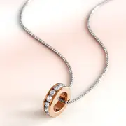 The Ring Pendant Necklace Embellished With SWAROVSKI® Crystals