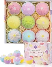 Bath Bombs for Women Gift Set, 9PCS Handmade Natural Bathbombs with Shea & Essential Dry Skin Moisturize,Perfect for Bubble Bath. Birthday/Mothers Day Gifts idea for Her,Wife,Girlfriend