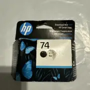 HP #74 CB335WN Genuine Black Ink Cartridge New Box - Exp 04/2025+