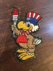Olympic Torch Embroidered Patch, Uncle Sam Eagle 1984 Olympics