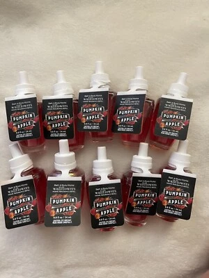10 Bath & Body Works Wallflowers Pumpkin Apple Diffuser Refill Bulbs