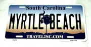 MYRTLE BEACH SOUTH CAROLINA Metal License Plate #6 - NEW