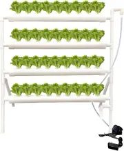 Hydroponic Vertical Gardening Growing System – 4-Tier Kit with 36 Plant Sites...