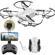 Super Small Mini Drones with Camera for Adults, 4K Drones for Kids Beginners, Quadcopter Toy with FPV Video App, Altitude Hold(Gray)
