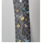 Eevee evolutions Pokemon Center metal keychain Charm / US SELLER