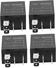 1set Pin Auto Relay Durable Automotive Switch Relays for Truck Use High Performance Easy Installation Flame Retardant Construction 4pcs
