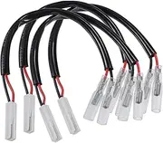 X AUTOHAUX Motorcycle Turn Signal Cable Adapter Connectors for Honda Motorbike Wiring Adapter Plug 2 Terminals 4 Pcs