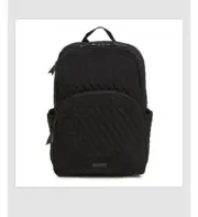 NWT Vera Bradley Essential Large Backpack Classic Black Microfiber