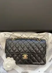 NEW Chanel Classic Small Black Caviar GHW Flap Bag MicroChip Receipt