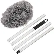 KOMBIUDA Extended Duster with Removable Pole for High Ceilings and Fans Efficient Cobweb Cleaner for Blinds Lighting Fixtures and Hard to Reach Areas