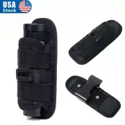 360° Rotate LED Flashlight Pouch Holster Outdoor Waistband Carrying Case Holder